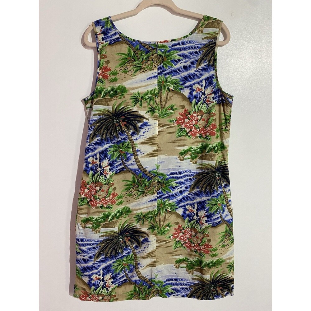 Talbots Dress L-XL? Beachy Tropical Hawaiian Vacation Office Brunch Resort - Picture 2 of 13